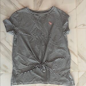 Girls Abercrombie navy & white tie shirt size 11/12